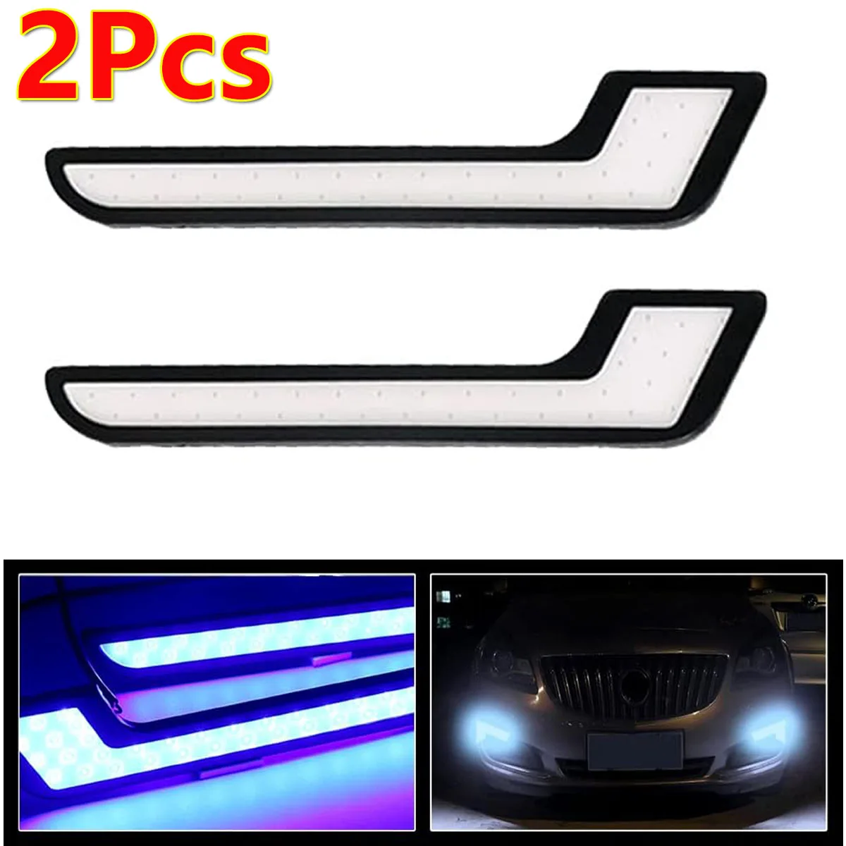 

2 шт. синий L-образный COB Автомобильный светодиодный DRL Дневные ходовые огни Противотуманные фары Светодиодный DRL Внешний свет для автомобиля Противотуманные фары