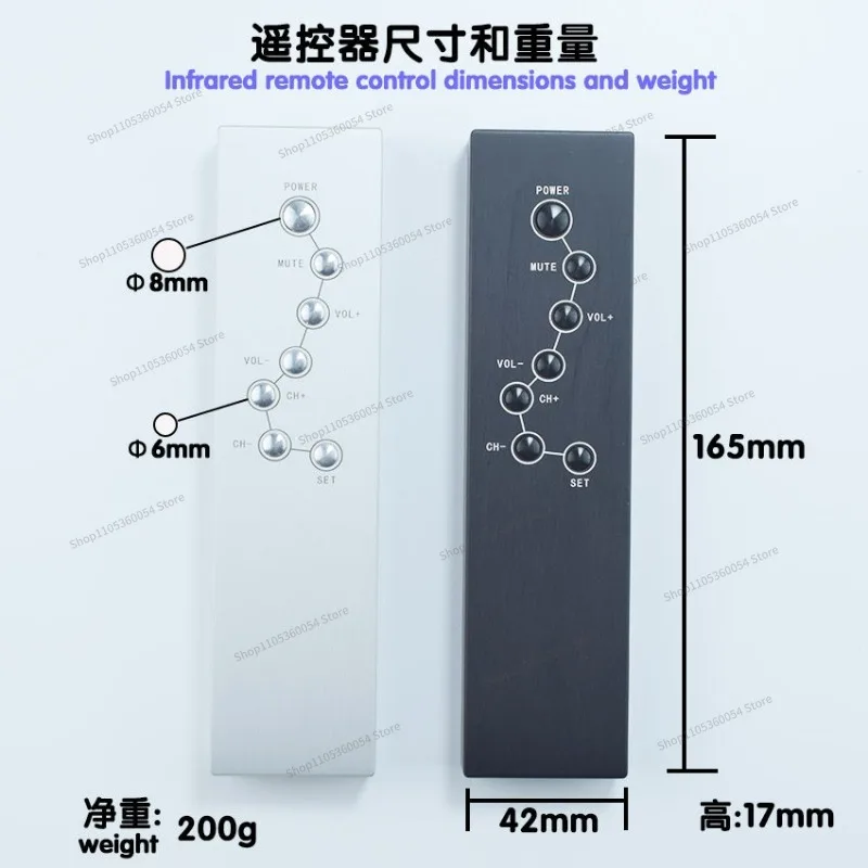 For Aluminum Alloy Infrared Signal, Universal Universal Learning Remote Control 7 Buttons, Small Number of Fever Audio CDDVD