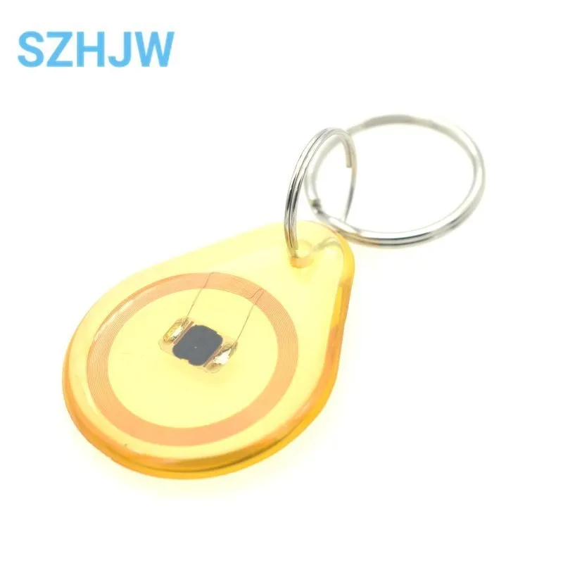 13.56MHz RFID Crystal IC Special-shaped Card S50 Chip Transparent Keychain Card NFC Label Keychain Card