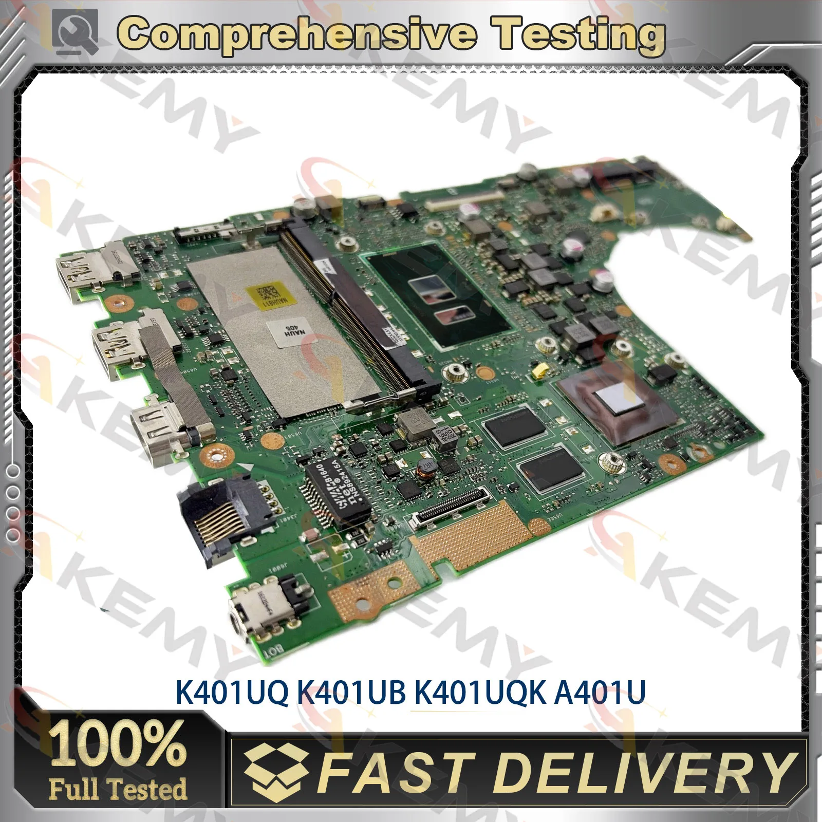 K401UB Laptop Motherboard For ASUS VivoBook K401UQ A404U K401U K401UQK U4000 K401UB Mainboard W/ I3 I5 I7 CPU tests OK fast ship