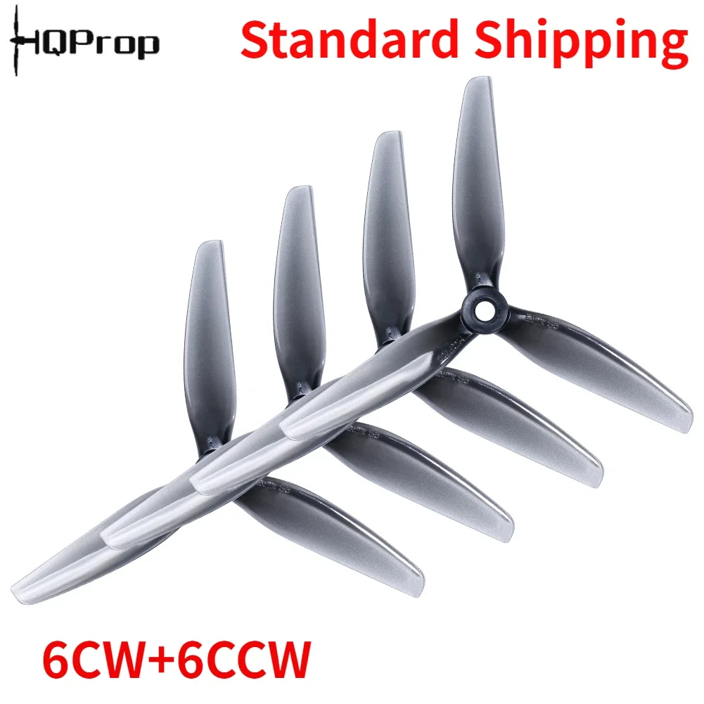 

6Pairs(6CW+6CCW) HQPROP Ethix S5 - 5040 5X4X3 3-Blade Propeller Gray