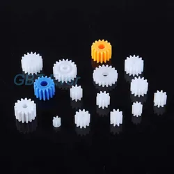 20 Stuks 0.4M/0.5M Plastic Tandwiel Diameter 3.2-10Mm 6-18 Tanden Tandwiel Rondsel 0.8-3Mm Gat Diy Speelgoed Rc Model Auto-Onderdelen Accessoires