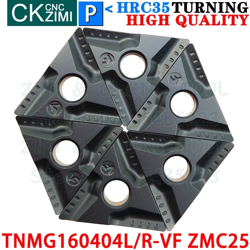 TNMG160404L-VF ZMC25 TNMG160404R-VF ZMC25 Carbide Inserts Slotting Grooving Inserts Turning Inserts TNMG CNC Metal Lathe Tools