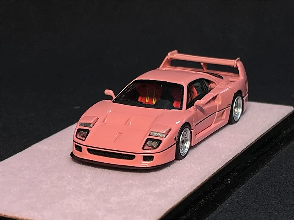 PGM 1/64 F40 Pink Normal Version Collection Gift Scale Model Car