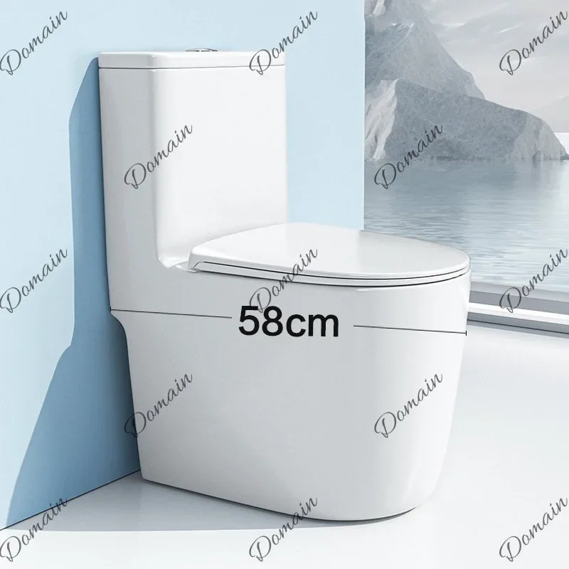 LZ 58cm Short Toilet for Small Bathroom, Compact Size, Powerful Flush, Siphon & Direct Flush U