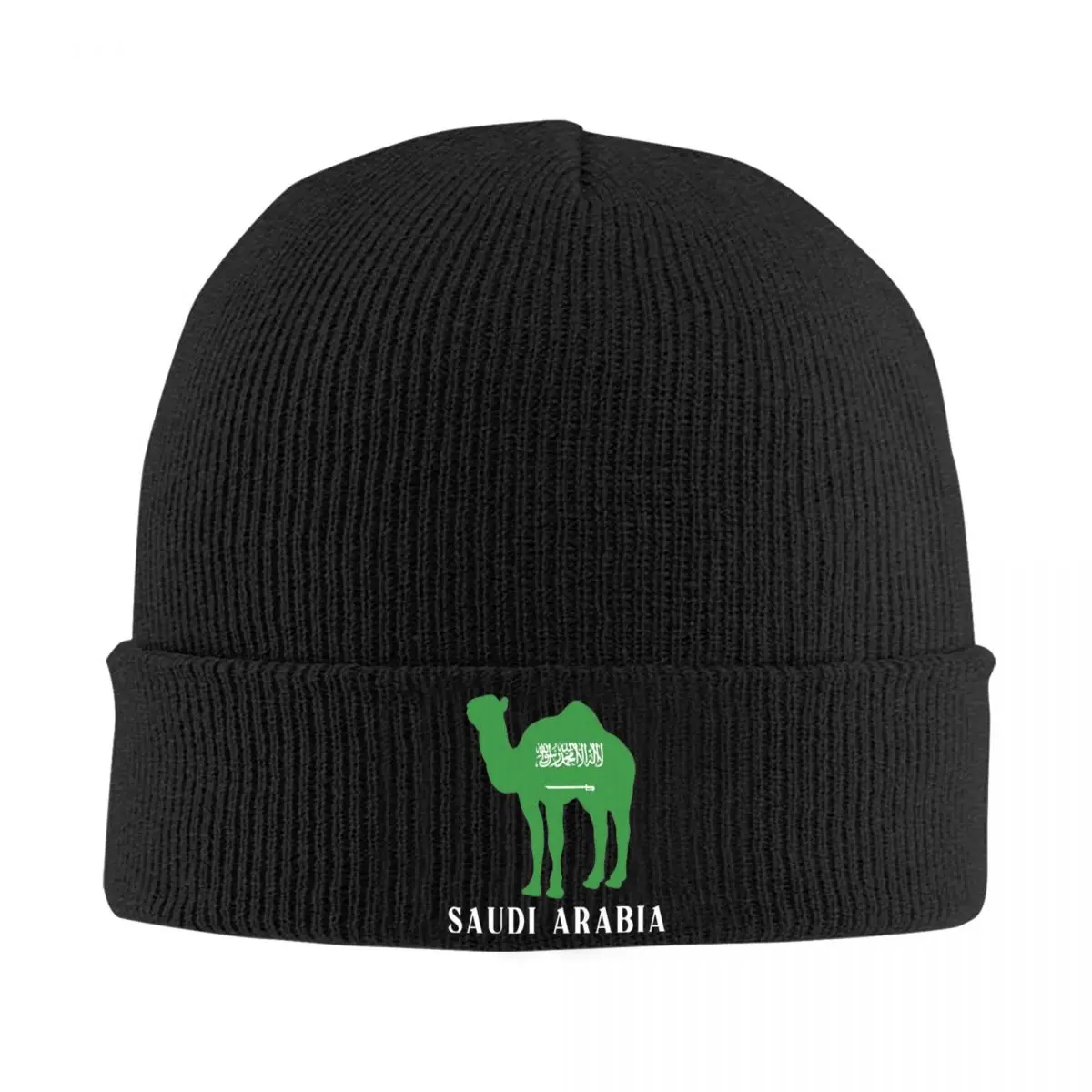 Saudi Arabia Flag Camel Bonnet Hats Skullies Beanies Men Women Street Thermal Elastic Beanie Hats Autumn Winter Kpop Design Cap