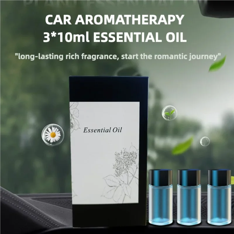 Trending Car Air Freshener with Natural Plant Essential Oils 30ml Refill Set Healthy Long Lasting Aroma Car Perfume Supplement