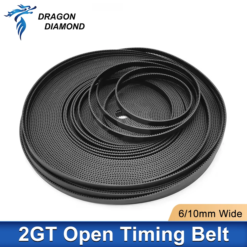 2GT Open Timing Belt PU Belt Width 5mm 10mm Open Belt for 3D Printer Belt