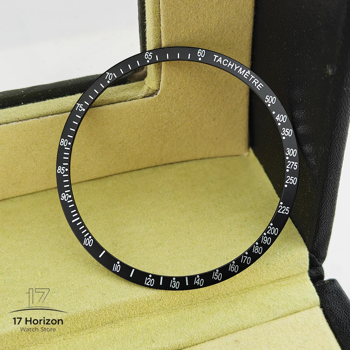 Flat 38.5mm*34.2mm Aluminium Bezel Insert Fit For 40mm to 42mm Speed Master VK63 Watch Case Watch Ring Accessories Replacement