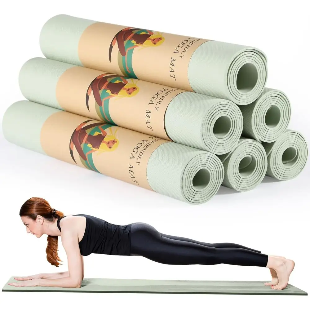 

Bulk 68 x 24 Non-Slip 4mm Thick Yoga Mats for Exercise, Stretching, and Home Workouts