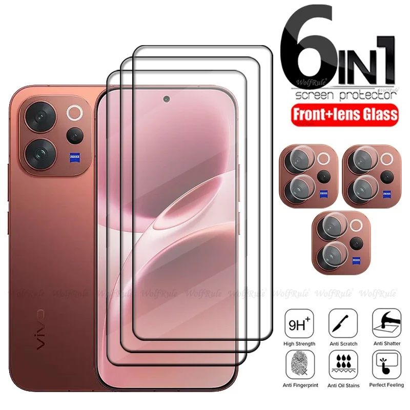 6-in-1 For Vivo V70 Glass Vivo V70 Elite Tempered Glass 9H P