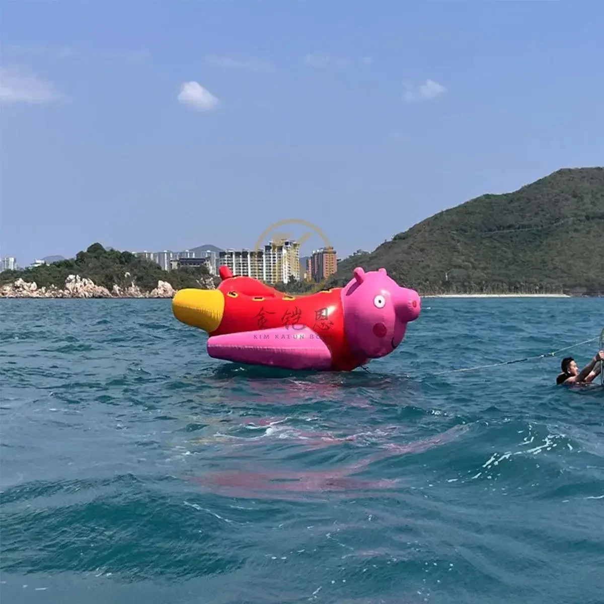 Summer water fun tow inflatable motorcycle speedboat tow