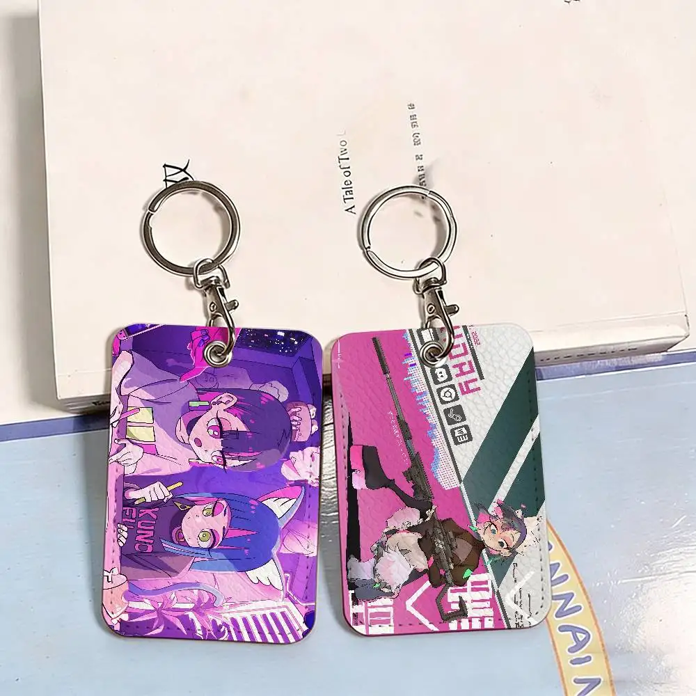 Z-ZUTOMAYO Rectangle Keychain Card Holder, Badge Credit Card Holder, Student ID Card Holder, Bus Cards Cover
