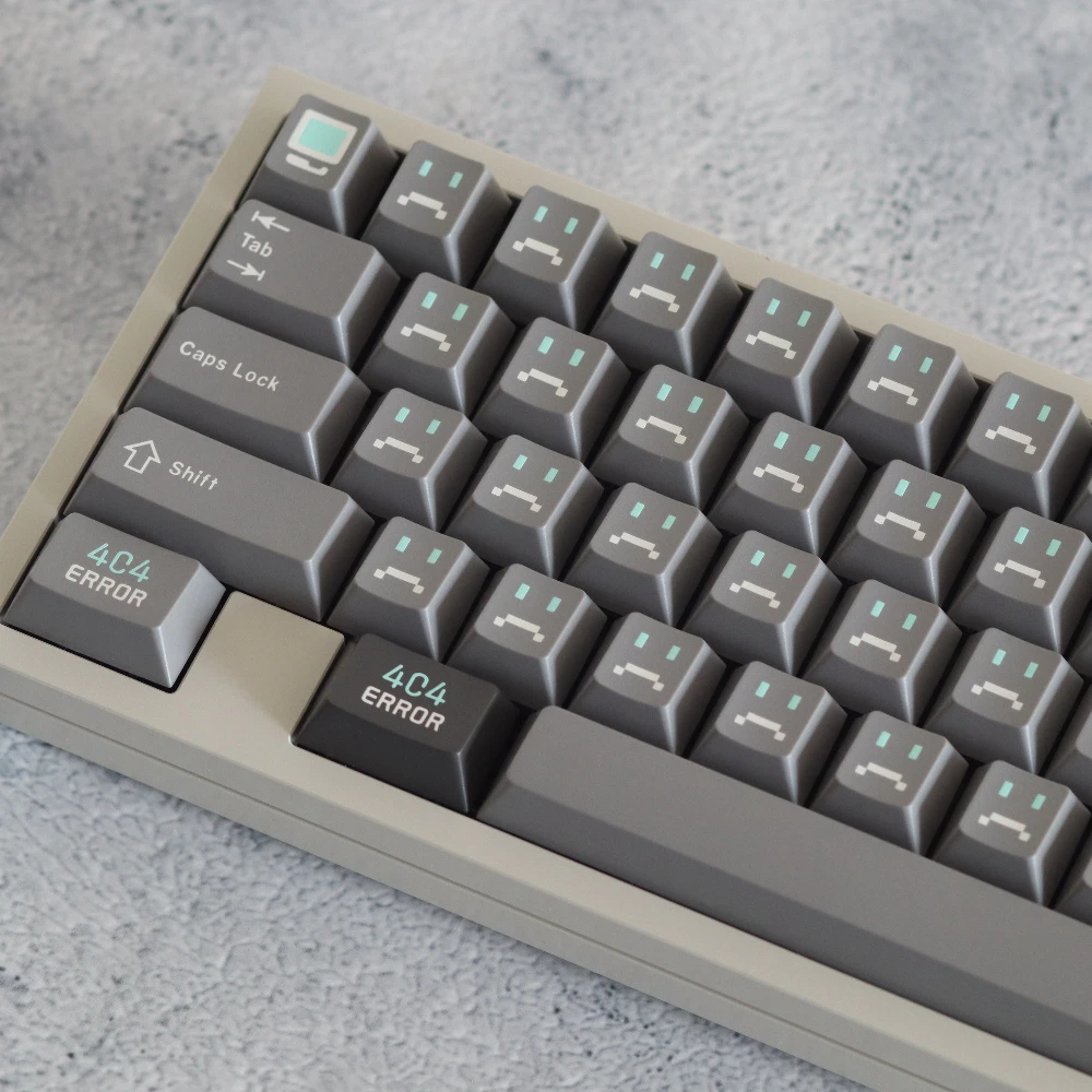 

JTK 404 Error Keycaps 166keys Custom Original Artisan Keycaps Cherry Profile Gery Point Key Caps 60/80/100% Mechanical Keyboard