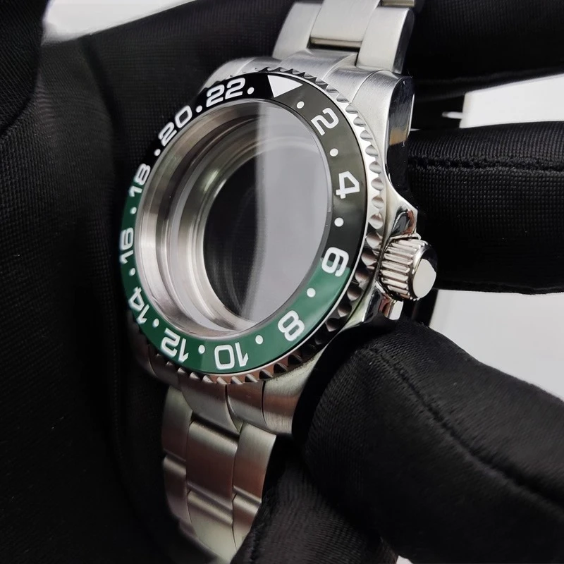 Accesorios de reloj mecánico para movimiento NH35, parte trasera NH36, correa de acero transparente, accesorios de reloj para hombre, esfera sustituto de 28,5mm