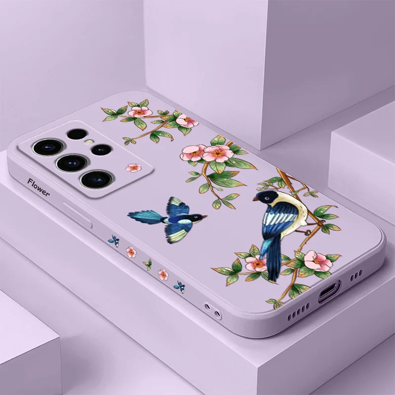 

Branches Frolicking Phone Case For Samsung Galaxy S25 S24 S23 S22 S21 S20 S10 S10E Ultra Plus FE Note 20 Ultra Plus Cover