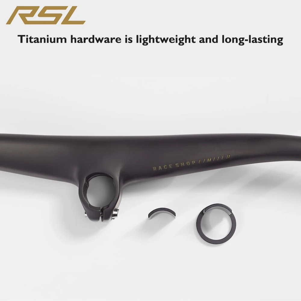 قمرة القيادة بمقود MTB من الكربون بالكامل RSL مدمجة 0 ° قضيب رفع من الألياف خفيف الوزن للدراجات الجبلية 70/80/90 مم أطوال 750 مم #4