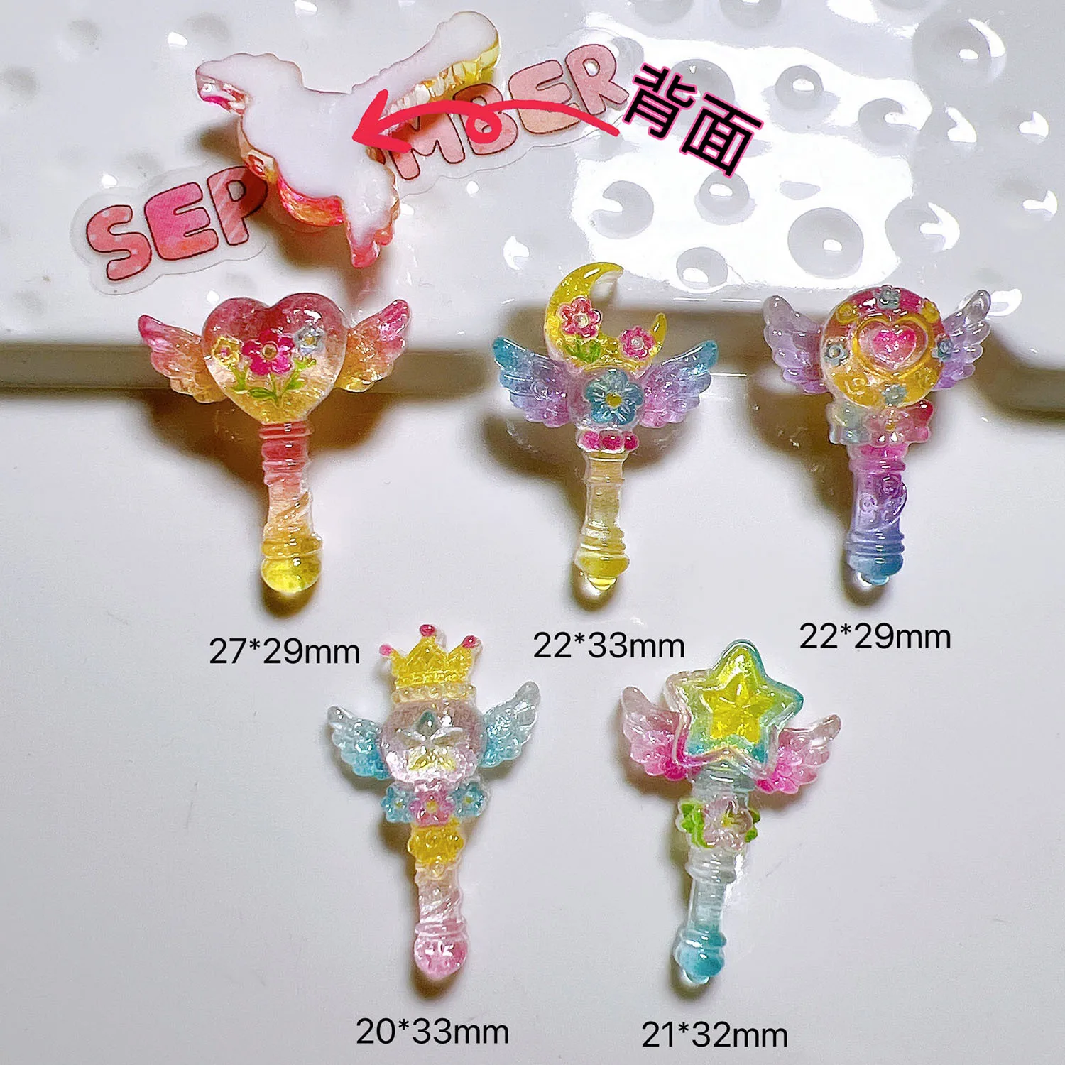 Resin Hearts/Five-Pointed Stars/Crowns /DIY Accessories Handcrafted Materials Shoe Flowers Children's Headwear Home Decoration