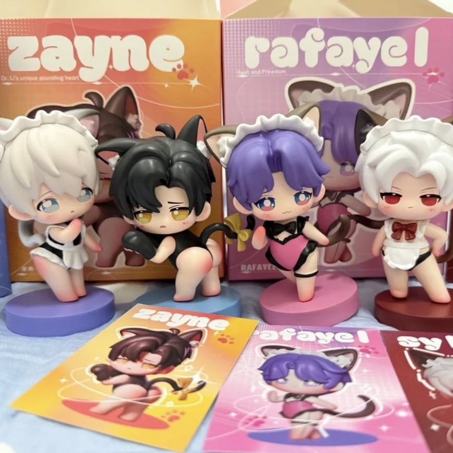 

Game Love And Deepspace Mini Cute Clay Ornaments Maid Costume Qinche Sylus Xavier Zayne Rafayel Cosplay Prop Desktop Model Gifts