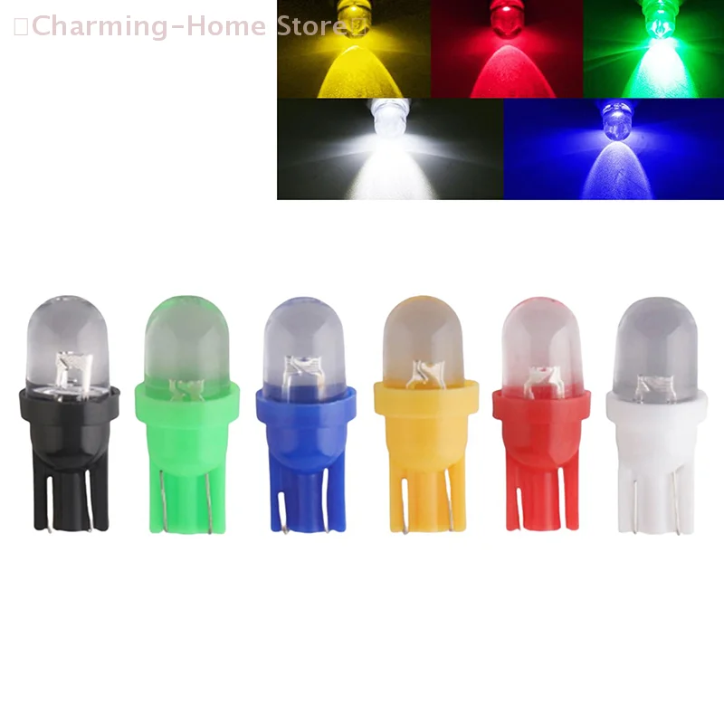 【M】10Pcs Transparent Lens Instrument Cluster Panel Car Door Lights 12V Led Bulb T10 W5W 555 158 192 168 194 Arcade Pinball Light