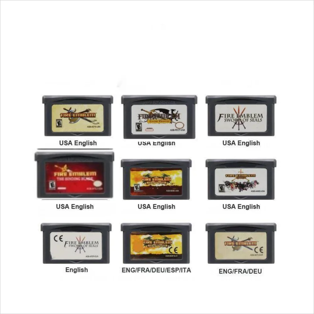 

GBA Game Cartridge from the Fire Emblem series,32-bit video game console card,seal sword,binding sheet,sacred stones for