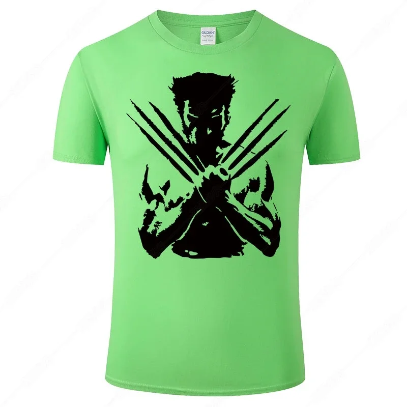 X-Men Wolverine T Shirt Men Women Summer T-Shirt 2021 Fighting Streetwear Tee 100% Cotton Short Sleeve Print Tshirt Homme J43