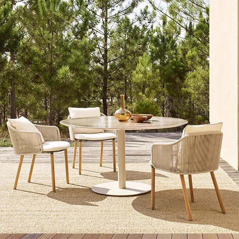 

Lawn Nordic Garden Chairs Waterproof Outdoor Courtyard Leisure Garden Chairs Living Room Aluminum Furniture Silla De Jardín MHSF