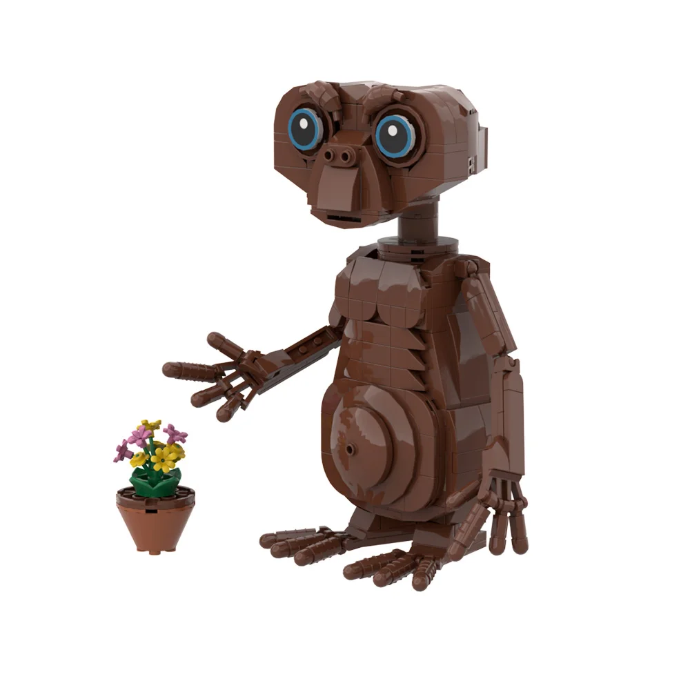 MOC Classic movies E.T.Aliens Building Blcoks Creativity Action Characters Alien visitor E.T. Bricks Model Toys for Kids Gift