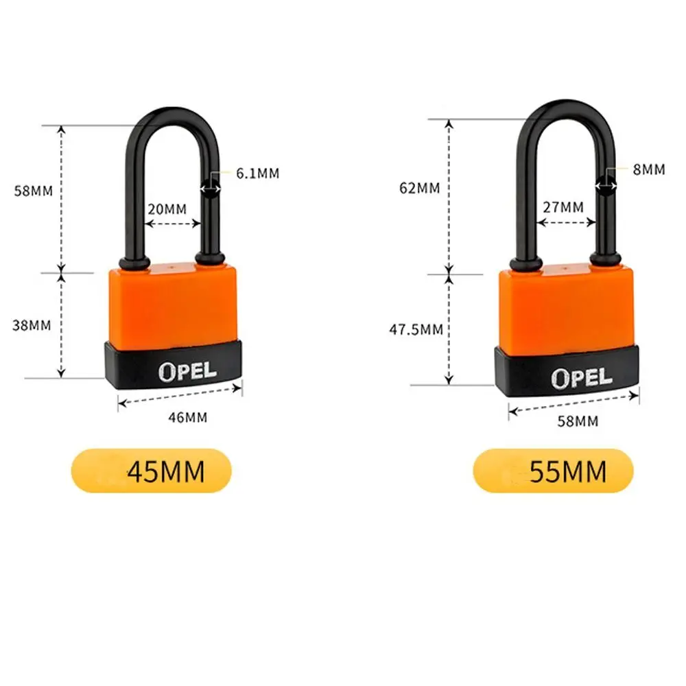 Durable Anti-theft Heavy Duty Padlocks With Keys Safety Waterproof Lock Anti-cut Security Gate Locks
