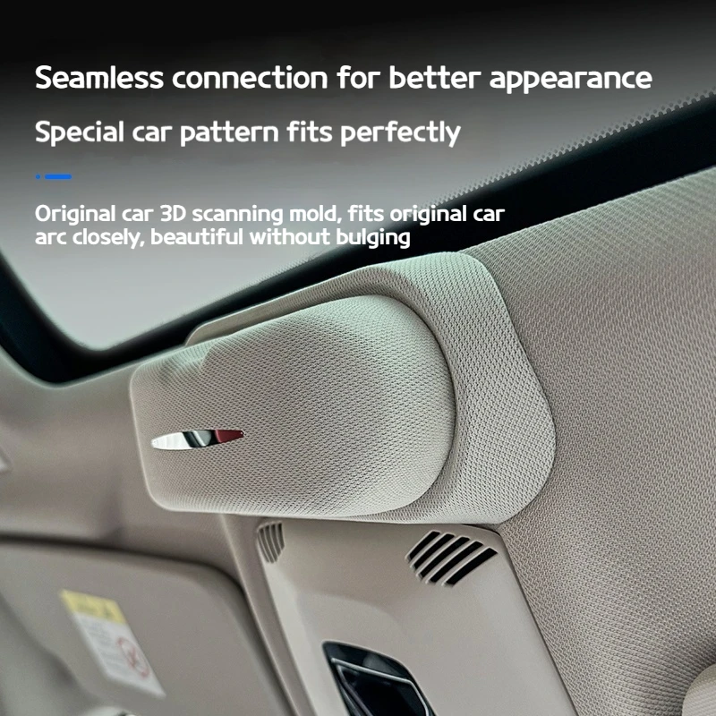 Afbeelding 6: Voor Bmw X1 U11 2023-2025 Auto Suede Brillenkoker Modificatie Zonnebril Opslag Clip Dak Zonnebril Frame Interieur accessoires