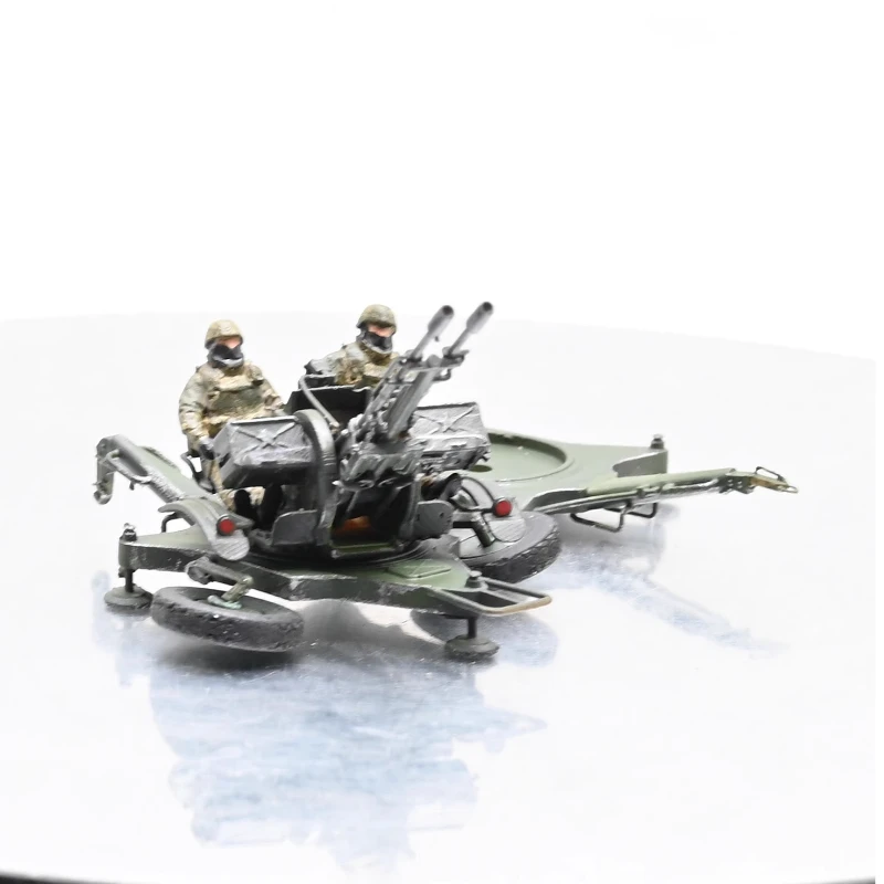 

New 1:72 Scale Model ZU-23-2 Double barreled Anti Aircraft Gun With 2 Soldiers Doll Toys DIY Scene Accessory Display