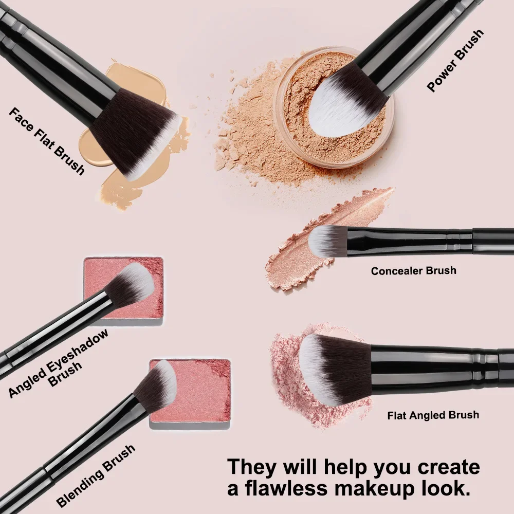 Ensemble de pinceaux de maquillage, 14 pièces, fond de teint doux et moelleux, poudre de Blush, fard à paupières, mélange de cosmétiques féminins, outil de beauté, cadeau de noël, nouveau