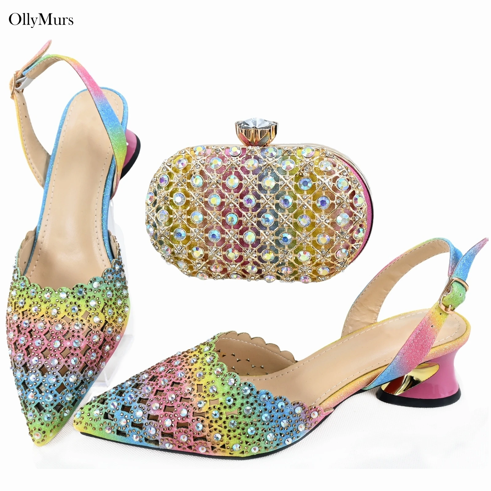 

Осенние модные женские сандалии и комплект сумок, нигерийские элегантные туфли-лодочки, свадебные туфли и сумка, подходящий комплект для вечеринки