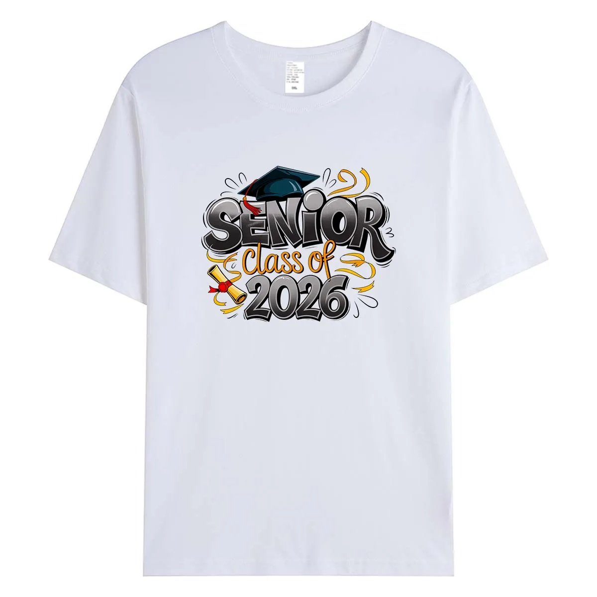 

Senior Class of 2026 Women T-Shirt Graduation Gift Short Sleeve O-Neck Cotton Tee Tops Female Harajuku Graphic Clothes 2026