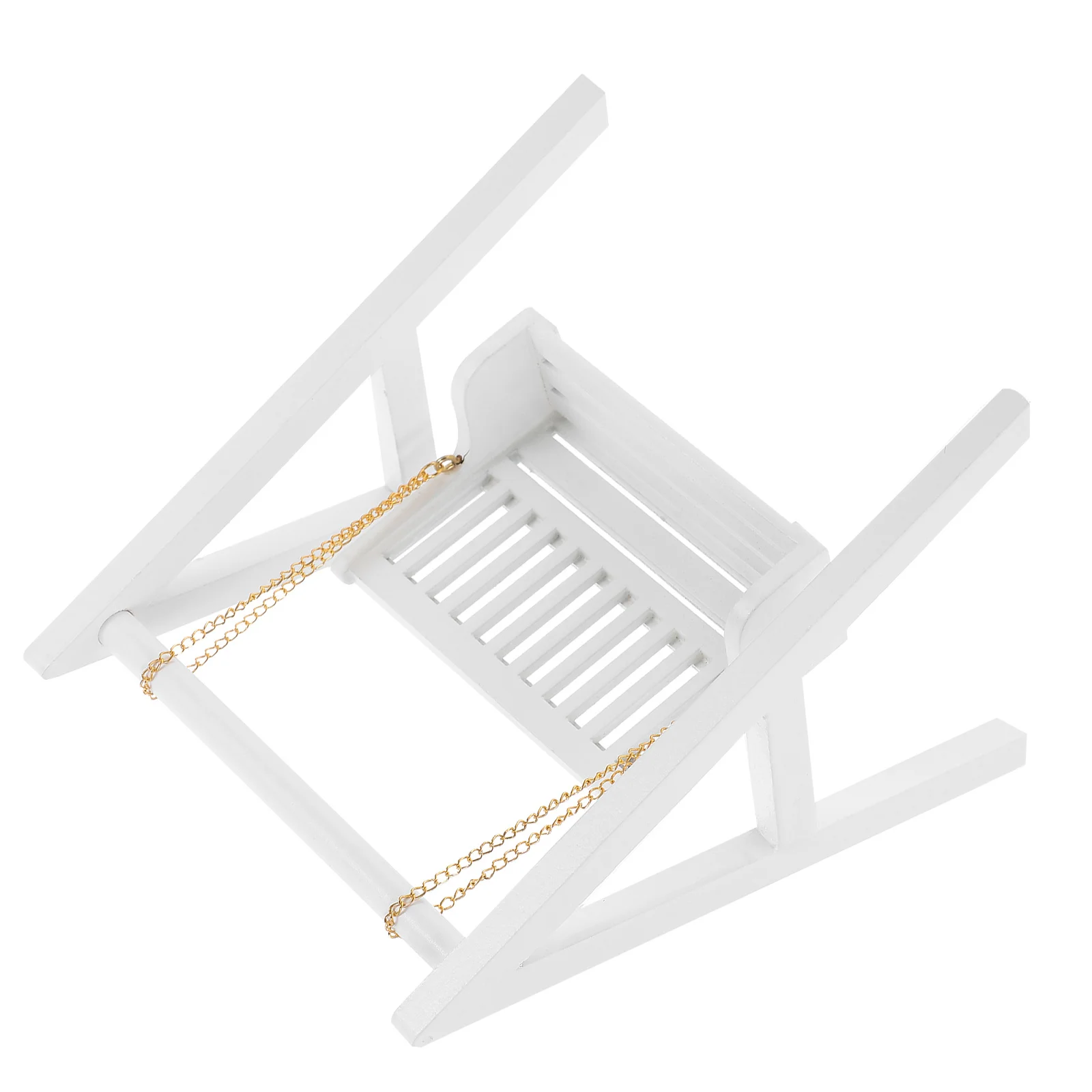 

Swing Chair for Miniature House Decor Fine Craftsmanship Smooth Edges Long-Lasting Reusable Material Indoor Fun for Kids
