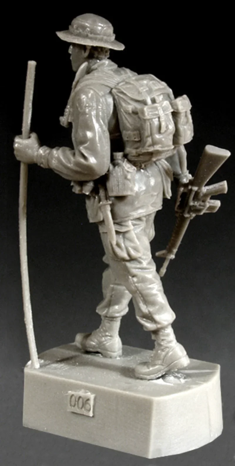 1:35 Scale Resin Figure Model Kit Vietnam War Us Infantry Marching Miniature Statue Unassembled Unpainted Diorama Diy Toy 2383