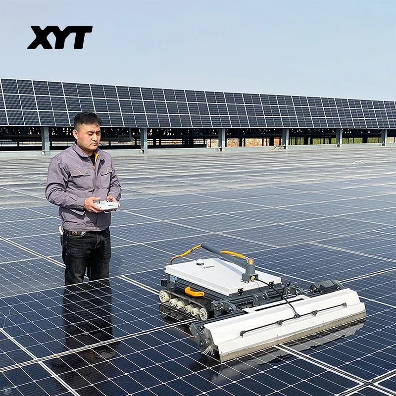 เครื่องทำความสะอาดแผงโซลาร์เซลล์อัตโนมัติเต็มรูปแบบ แบบเปียกและแห้ง รุ่น XYT