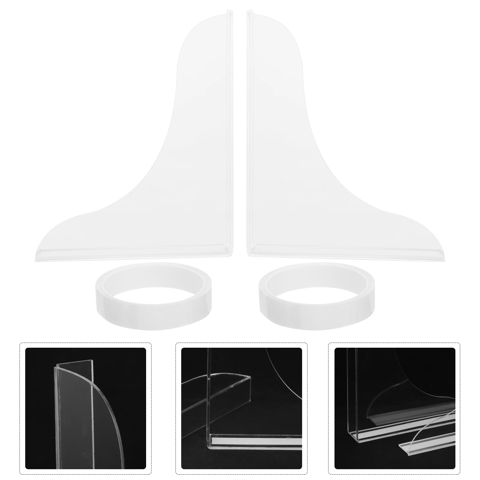 

2pcs Acrylic Bathtub Splash Guard Set Transparent Shower Kitchen Sink Protection Easy Installation Splashing Edge Guard