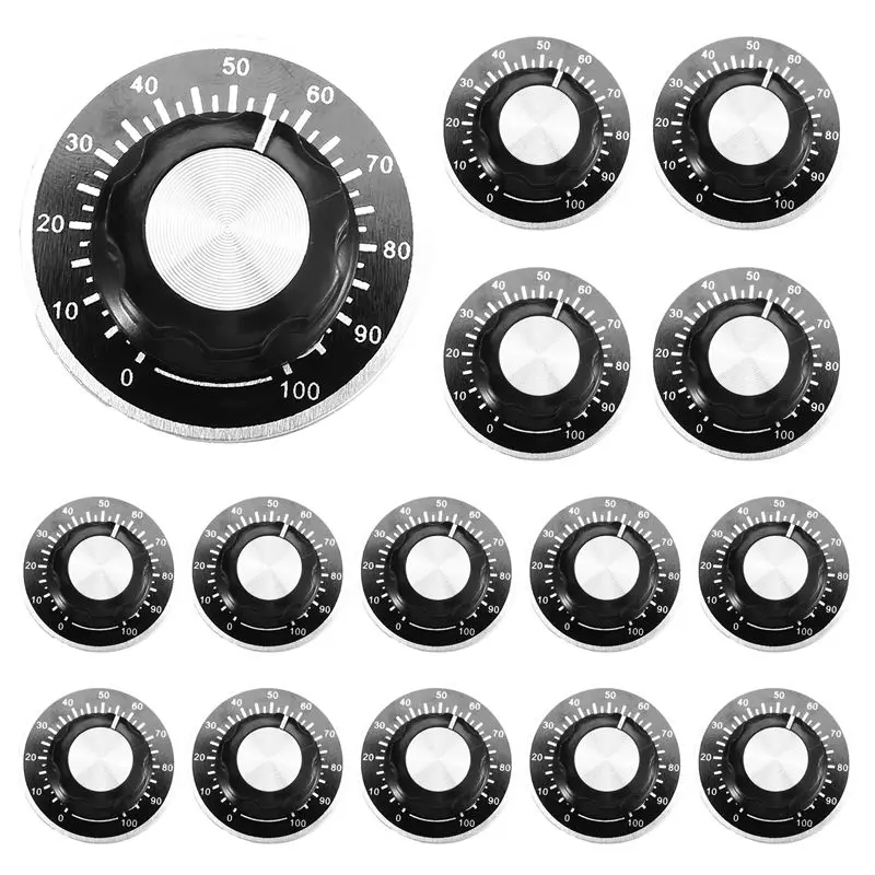 A93Z 15 Sets Of A03 Potentiometer Control Knobs And 0-100 Scale Plates Bakelite Knob Scale Plates Digital Potentiometer Set