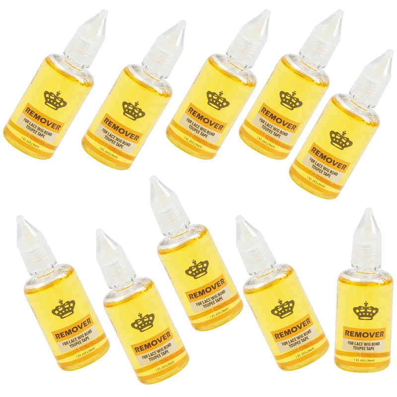 

10PCS 30ml Adhesive Glue Remover For Skin Tape Hair Extensions/Lace Wig Glue/Toupee/Tape Hair Extensions