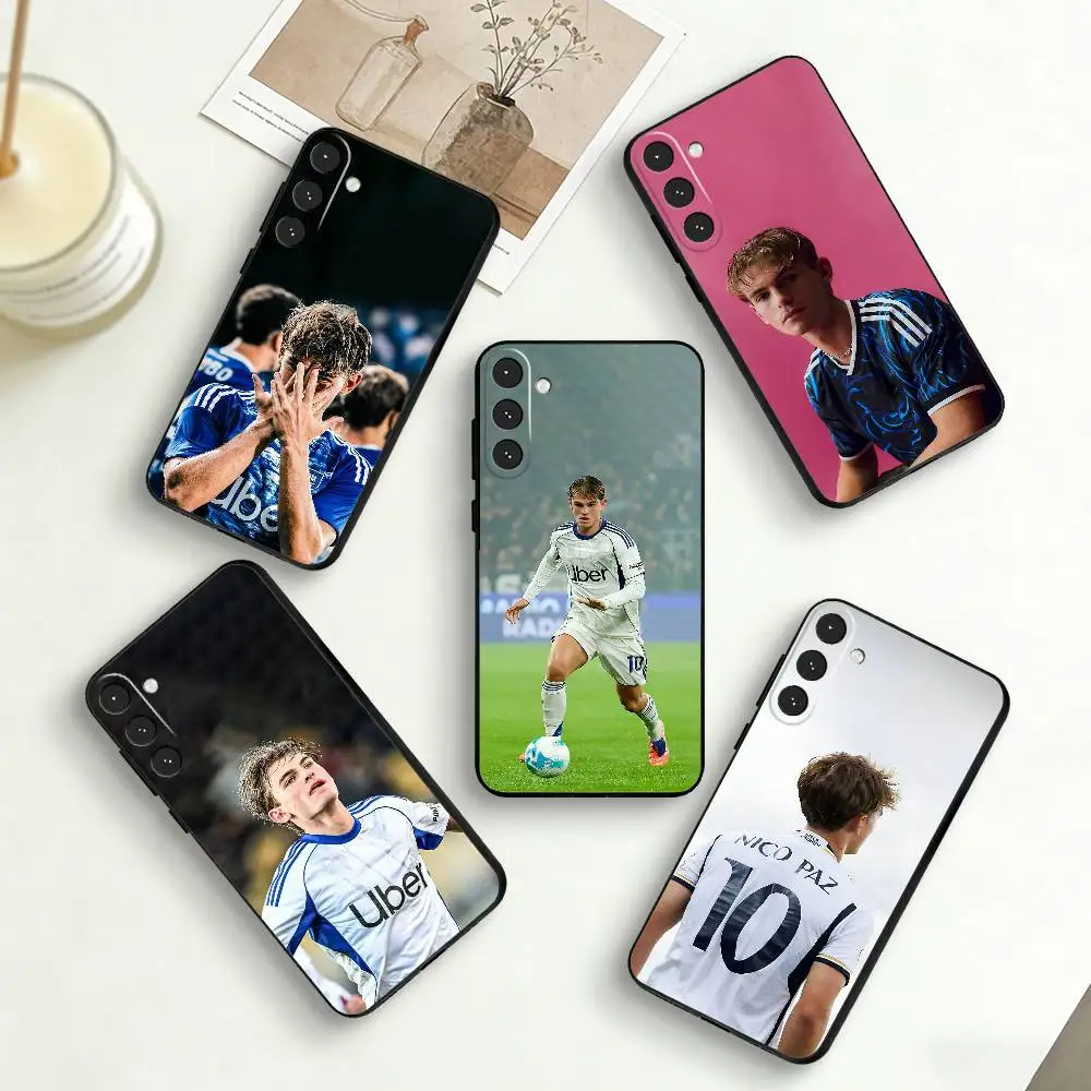 Funda de teléfono F-Football Star N-Nico P-Paz para Samsung Galaxy A73,A72,A71,A70,A53,A52,A51, otras fundas negras suaves