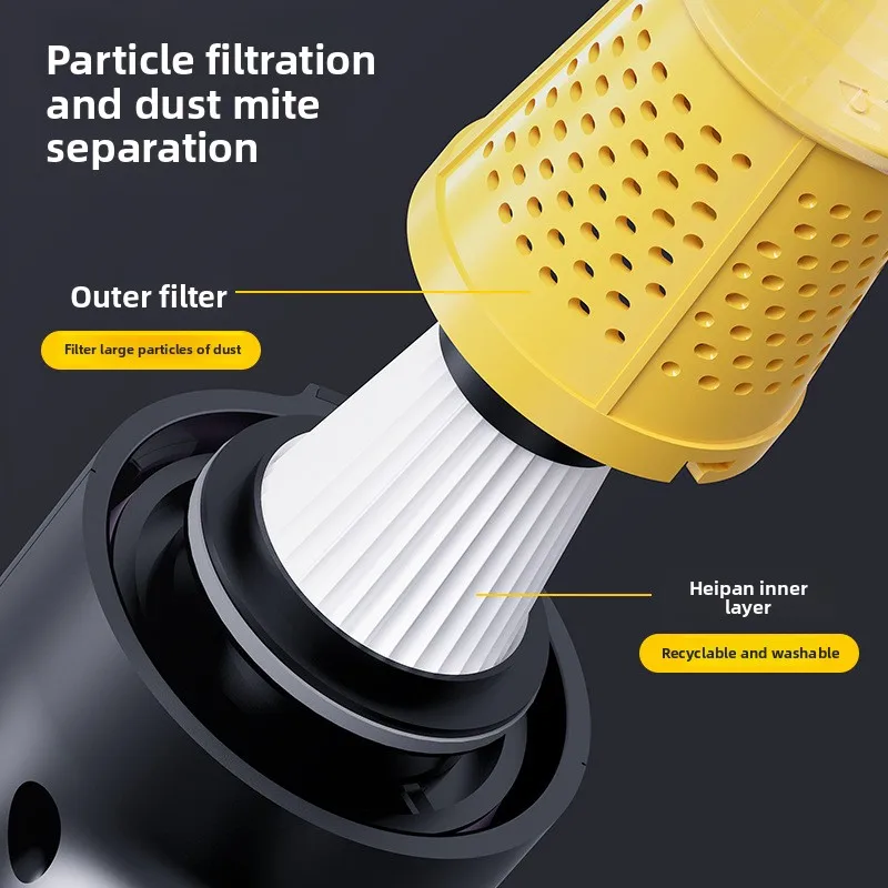 4 in 1 그린 라이트 차량용 진공 청소기, 핸드헬드 무선 충전식 고출력, 먼지 감지 및 인플레이터 블로워 가정용