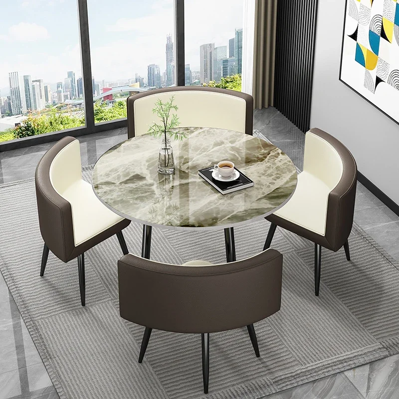 Small Balcony Dining Room Sets Mobile Restaurant Meeting Nordic Dining Room Sets Apartment Coffee Esstisch House Furnitures