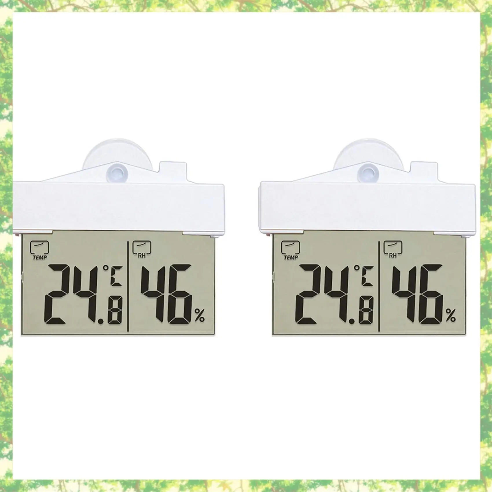 Smart-2X الرقمية شفافة نافذة المنزل عرض ميزان الحرارة الرطوبة داخلي في الهواء الطلق محطة قياس درجة الحرارة والرطوبة