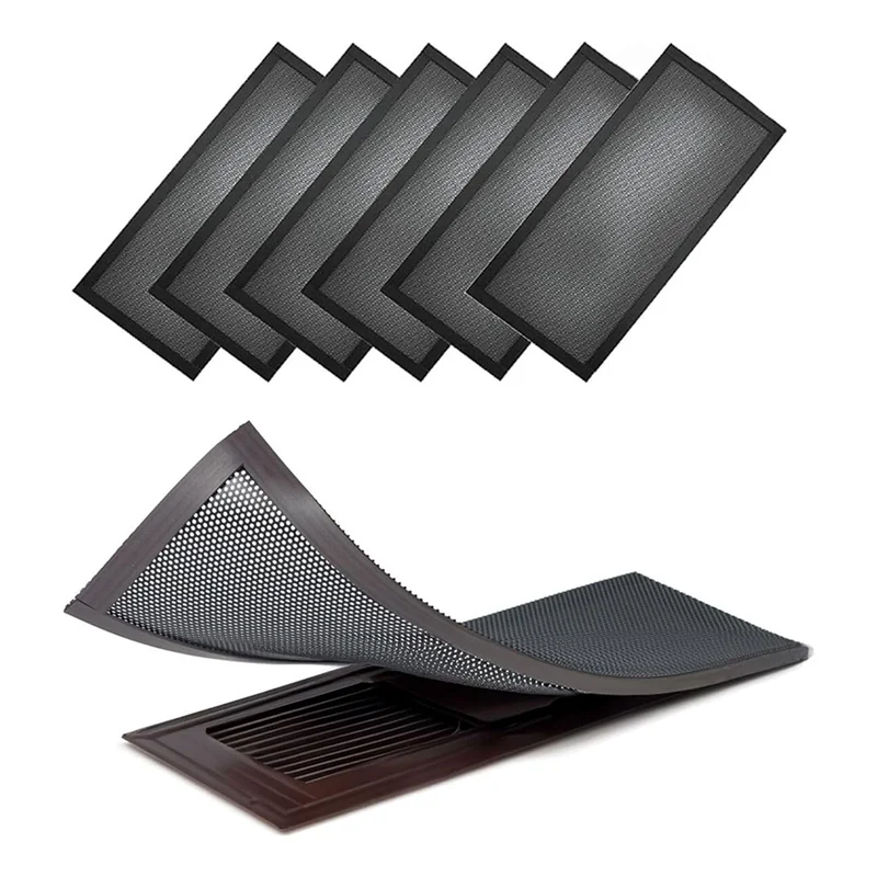 [NEWA64Z!】 Floor Vent Hoods 6-Pack - 4X10inch Magnetic Vent Register Filter - Washable Mesh Screen Covers For HVAC Floor Grilles