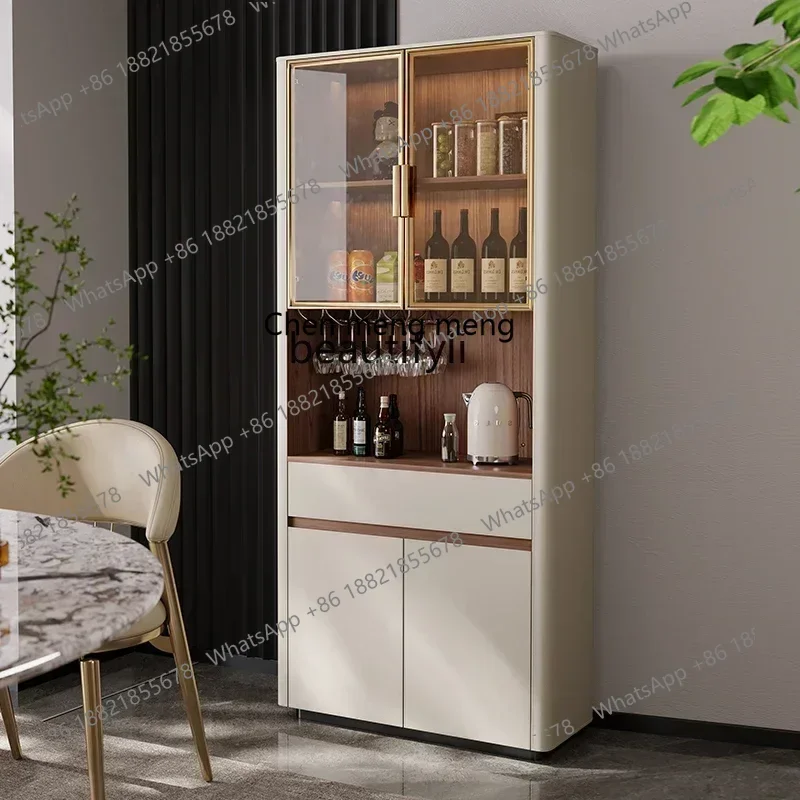 G153 S Light luxury high-end wine cabinet household living room wall glass door solid wood display locker