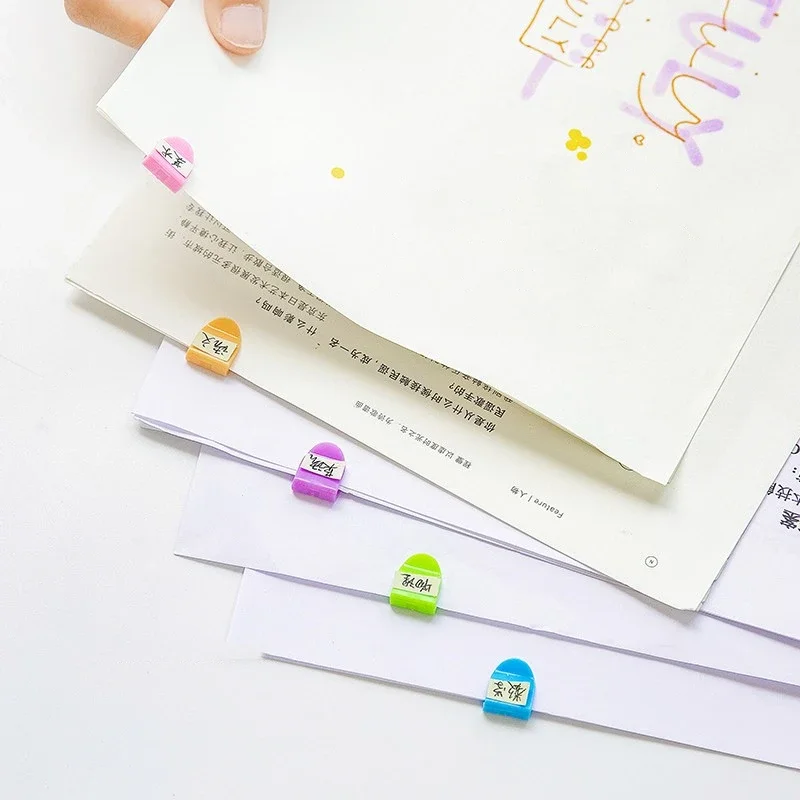20pcs Mini Paper Clips Set Candy Color Transparent Metal Bookmark for File Index Page Holder Clamp Memo Office School F709