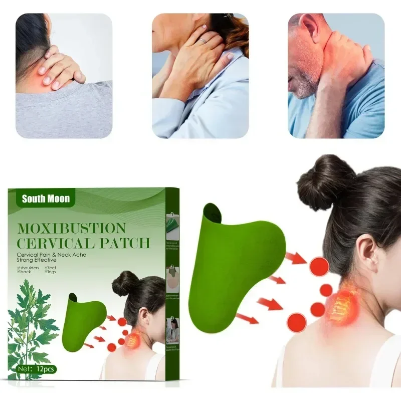 12PCS Wormwood Medical Plaster Neck Patches Cervical Spondylosis Body NeckPain Relief Sticker Arthritis Mitigation Muscle Strain