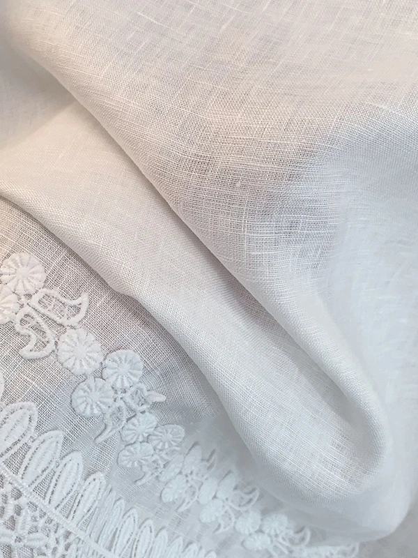 레이스 트림 자수 리넨 민소매 조끼 루즈 라운드넥 여름 상의 여성 패션 편안하고 통기성 좋은 캐주얼웨어