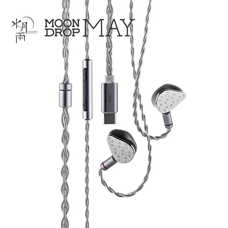 

MOONDROP MAY DSP Earphone TYPE-C Online Interactive Dynamic+Planar Driver Hybrid In-ear Monitor with Interchangeable Cable